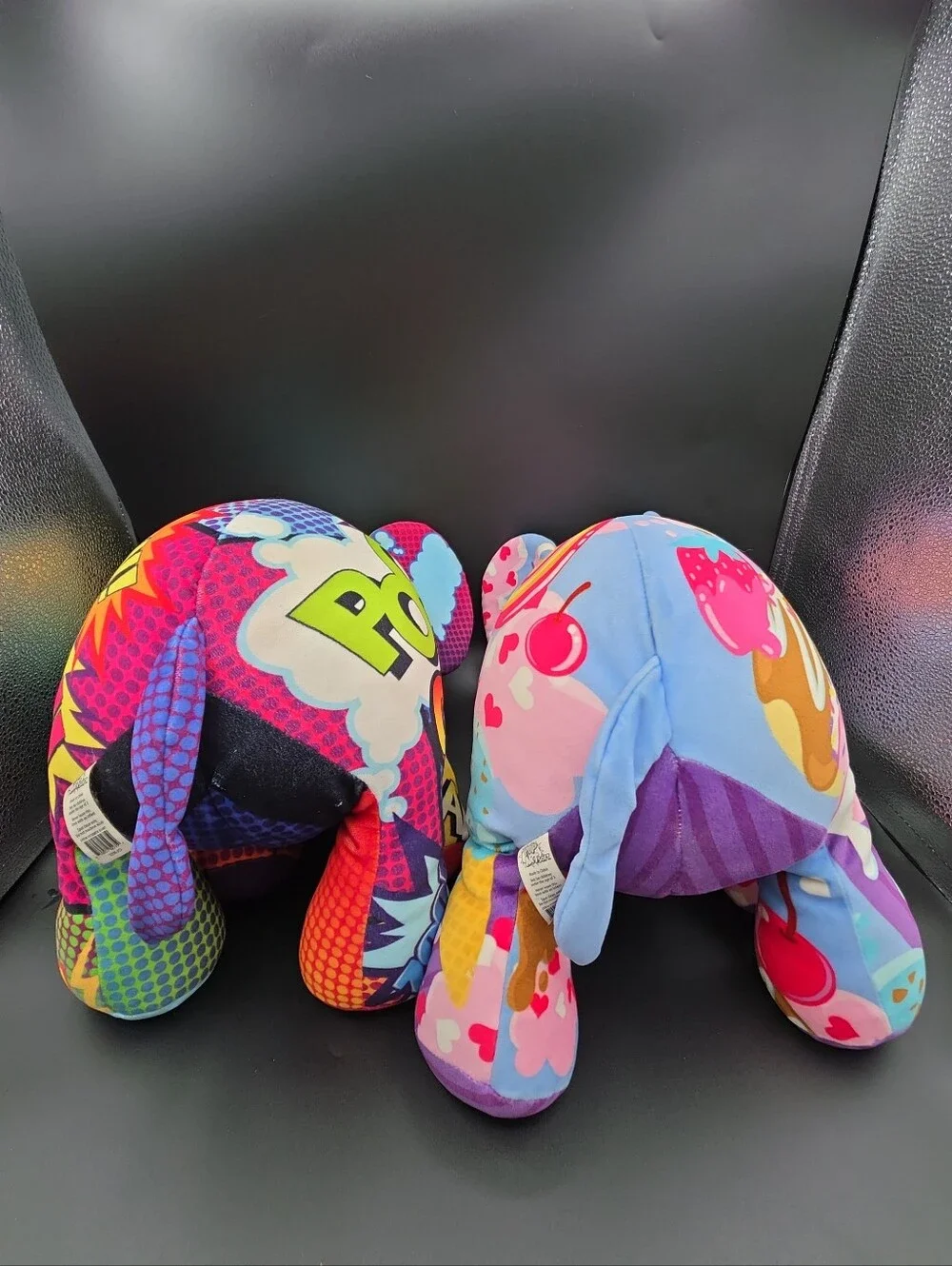 Pop Art Elephant Mammoth Sweetie And Mammoth Wham Plush Soft Large 16
